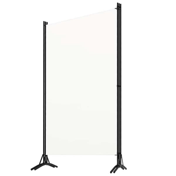 vidaXL Romdeler 3 paneler hvit 260x180 cm stoff