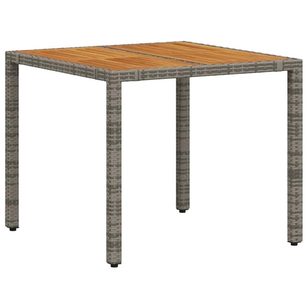 vidaXL Trädgårdsmöbelset 5 pcs Grå konstrotting