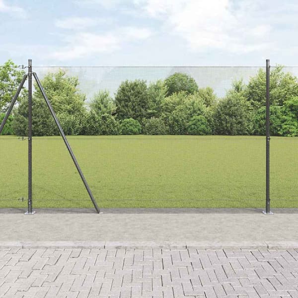 vidaXL Gjerde med innlegg. Grå 1.6 x 10 m Stål