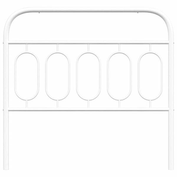 vidaXL Utskiftbar sengegavl i metall hvit 107 cm