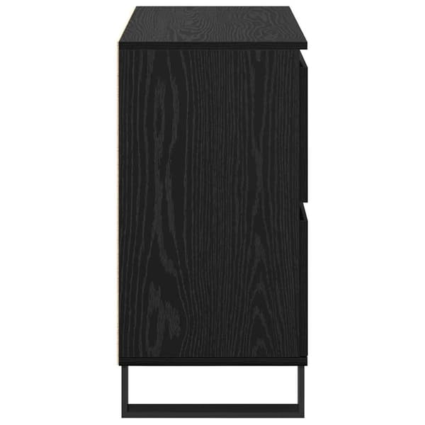 vidaXL Serviesskap 2 pcs Svart Eik 60 x 35 x 70 cm