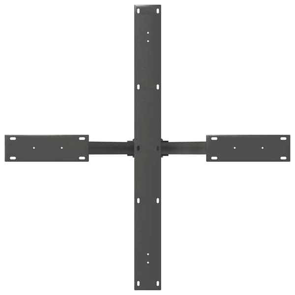 vidaXL Matbordsben spindelform antracit 85x85x(72-73) cm stål