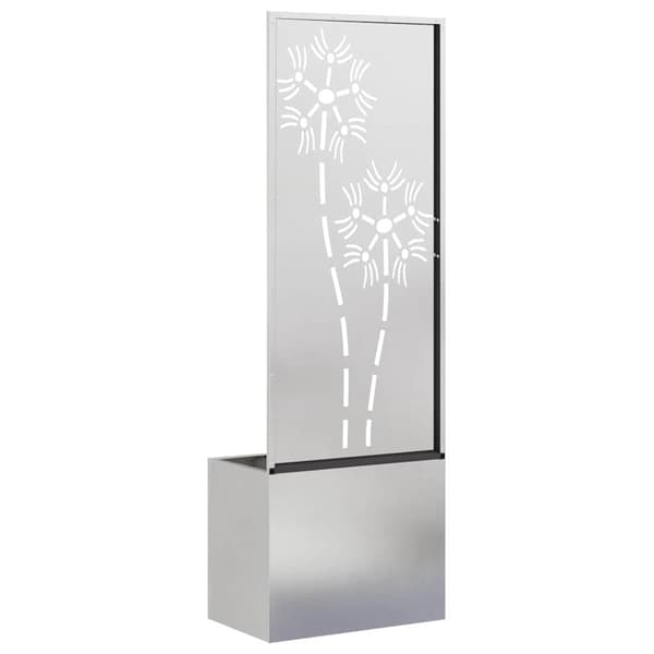 vidaXL Trädgårds integritetsskärm Silver 50 x 140 cm Rostfritt stål