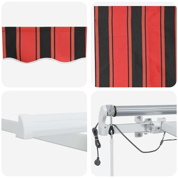 vidaXL Utfällbar markis Orange och Brunt 450 × 300 cm