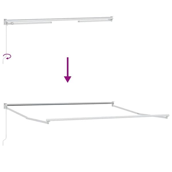 vidaXL Markise Hvit 300 x 250 x 165 cm Polyester