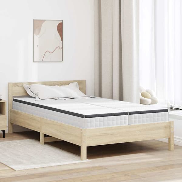 vidaXL Madrass 2 pcs Vitt och Grått 60 x 200 cm Bonellfjäder