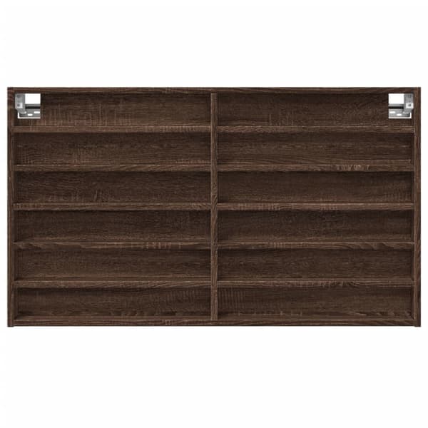 vidaXL Hyller brun eik 100x8,5x58 cm konstruert tre
