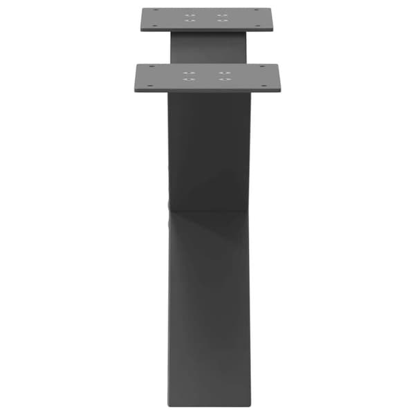 vidaXL Soffbordsben X-formade 2 st antracit 60x(30-31) cm stål