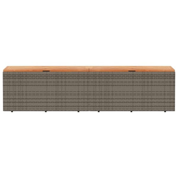 vidaXL Dynbox grå 220x50x54 cm konstrotting akaciaträ