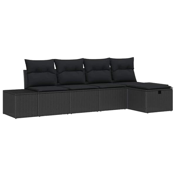 vidaXL Soffset med kudde 6 pcs konstrotting