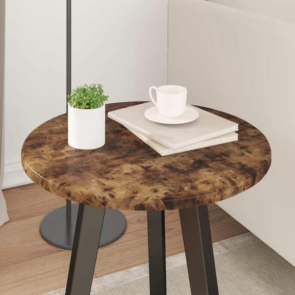 vidaXL Bordplate Røkt eik 40 x 40 x 1,5 cm Konstruert tre
