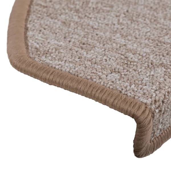 vidaXL Trappematter 10 stk 65x24x4 cm lysebrune halvrund store