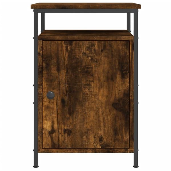 vidaXL Nattbord røkt eik 40x42x60 cm konstruert tre