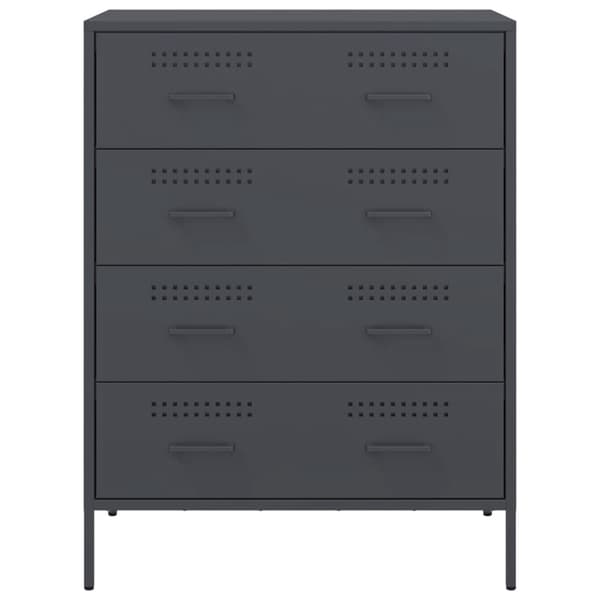 vidaXL Skjenk antrasitt 68x39x89 cm stål