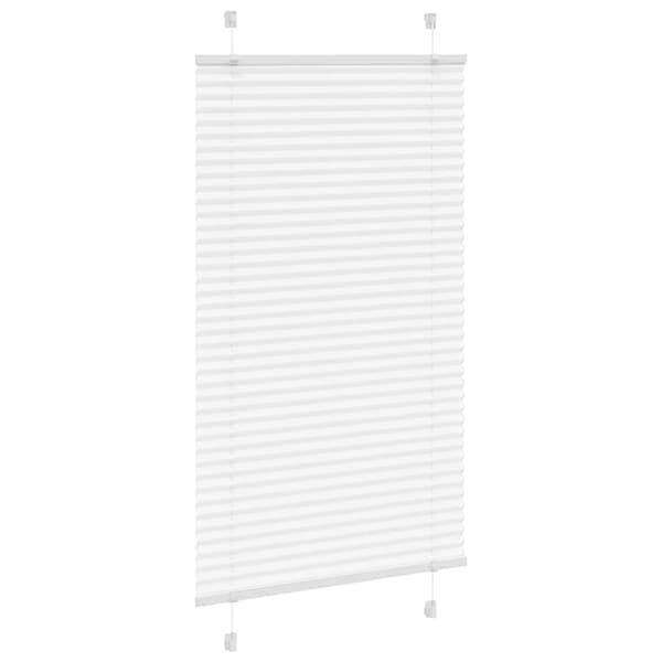 vidaXL Plisserad persienn vit 75x150 cm tyg bredd 74,4 cm polyester