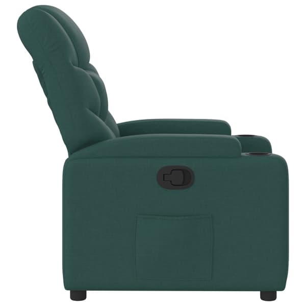 vidaXL Reclinerfåtölj mörkgrön tyg