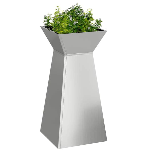 vidaXL Søyleplanter sølv 35 x 35 x 73 cm