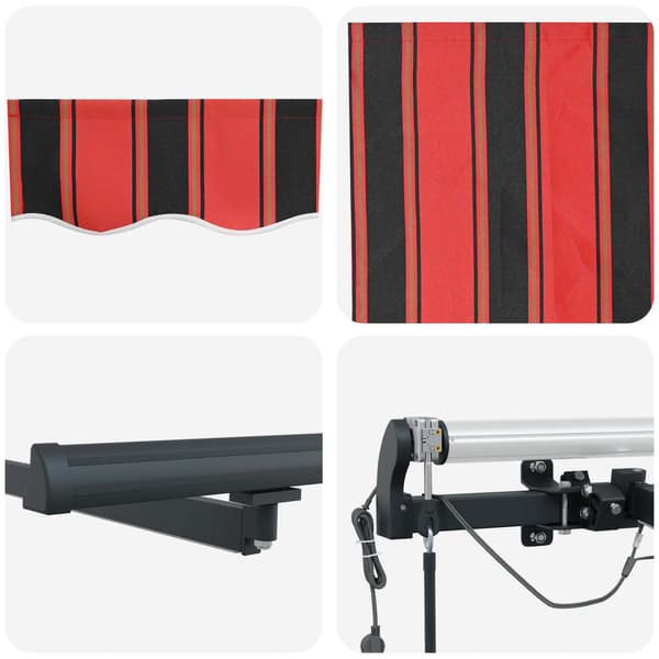 vidaXL Markis tyg med orange och brun 450 × 300 cm Polyester