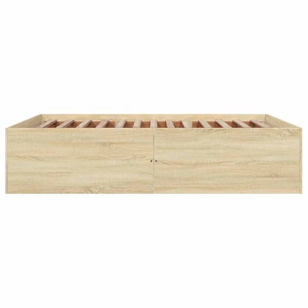 vidaXL Sengeramme sonoma eik 150x200 cm konstruert tre
