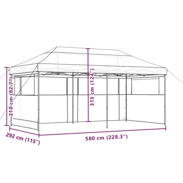 vidaXL Markise Hvit 3,5 x 2,5 m Metall
