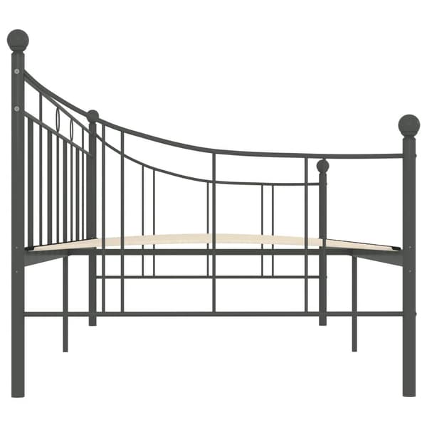 vidaXL Ramme til dagseng grå metall 90x200 cm