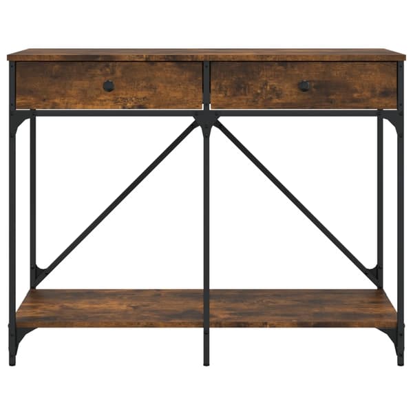 vidaXL Konsollbord røkt eik 100x39x78,5 cm konstruert tre