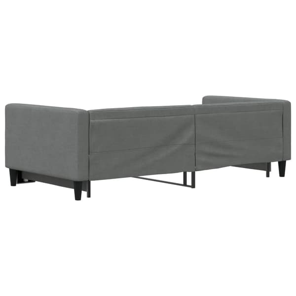 vidaXL Dagbädd utdragbar mörkgrå 90x200 cm tyg