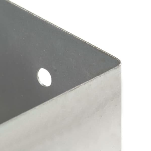 vidaXL Stolpfot 4 st galvaniserad metall 71 mm