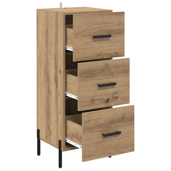 vidaXL Serviesskap artisan eik 34 x 34,5 x 90 cm Konstruert tre