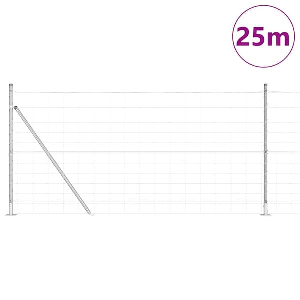vidaXL Stängselstolpe Galvaniserad 25 x 1,2 m Stål