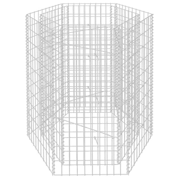 vidaXL Hexagonal planteringsgabion upphöjd 100x90x100 cm