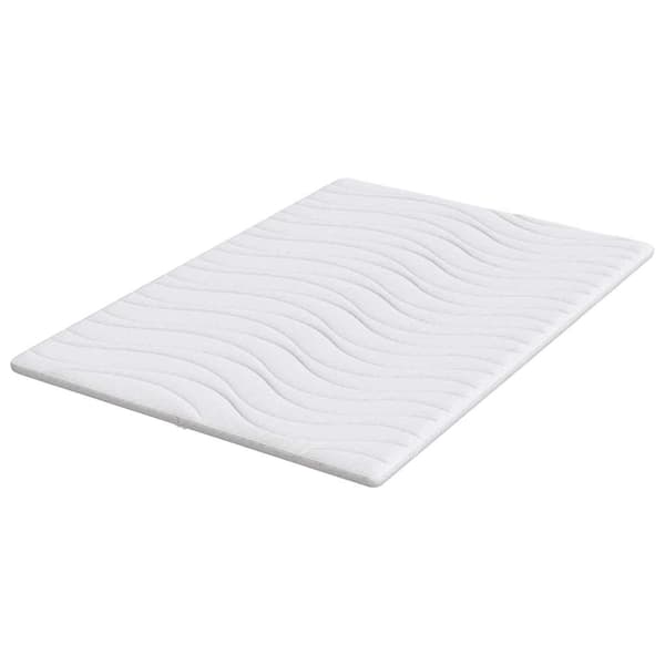 vidaXL Madrasskydd Vit 140 x 190 cm Stickad tyg