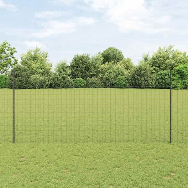 vidaXL Gjerdepåle 5 pcs Grå 140 cm Stål