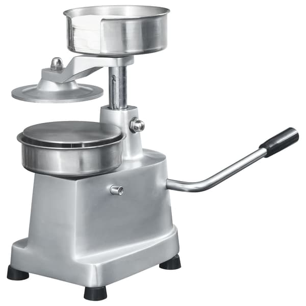 vidaXL Hamburgerpress med 500 pappersark aluminium 10 cm