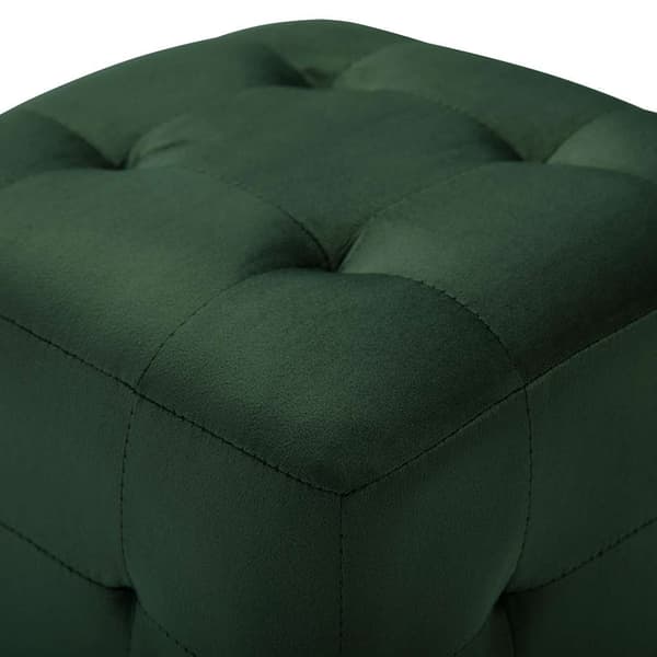 vidaXL Sittpuff 2 st grön 30x30x30 cm sammetstyg