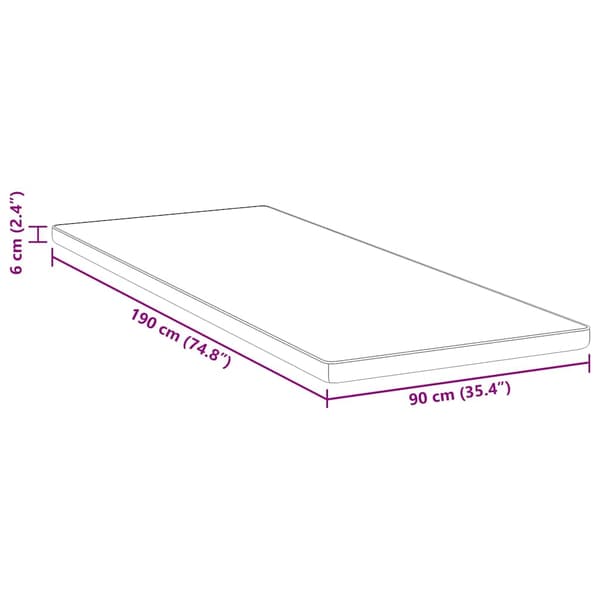vidaXL Madrasskydd Vit 90 x 190 cm Jacquardtyg