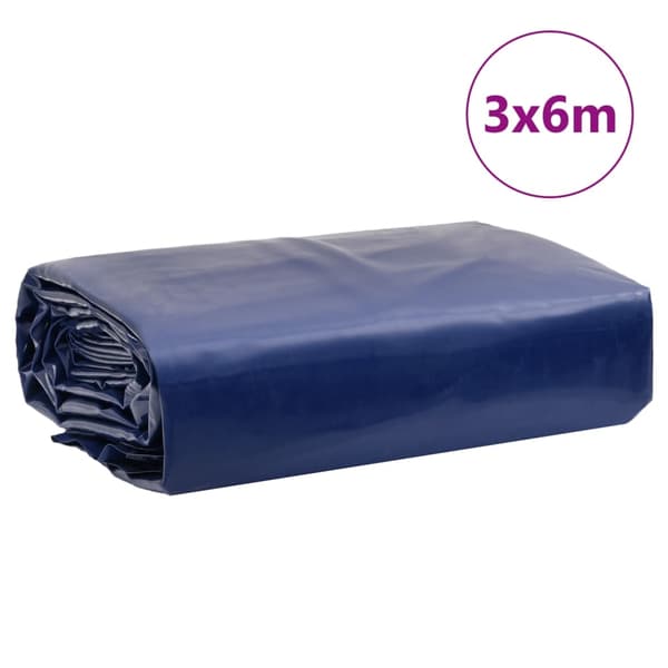 vidaXL Presenning blå 3x6 m 650 g/m²
