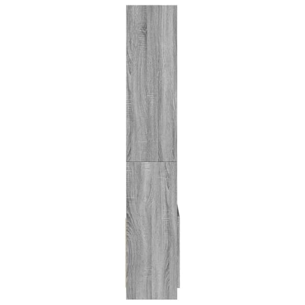 vidaXL Highboard grå sonoma 63x33x180 cm konstruert tre