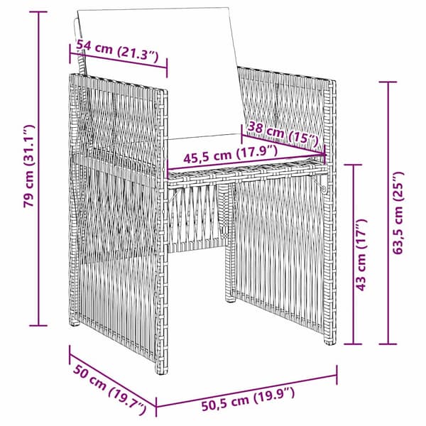 vidaXL Trädgårdsmöbelset 5 pcs Grå Pulverlackerat stål