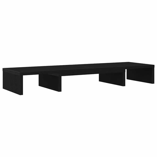 vidaXL Skjermstativ justerbar svart eik 80x24x10,5 cm
