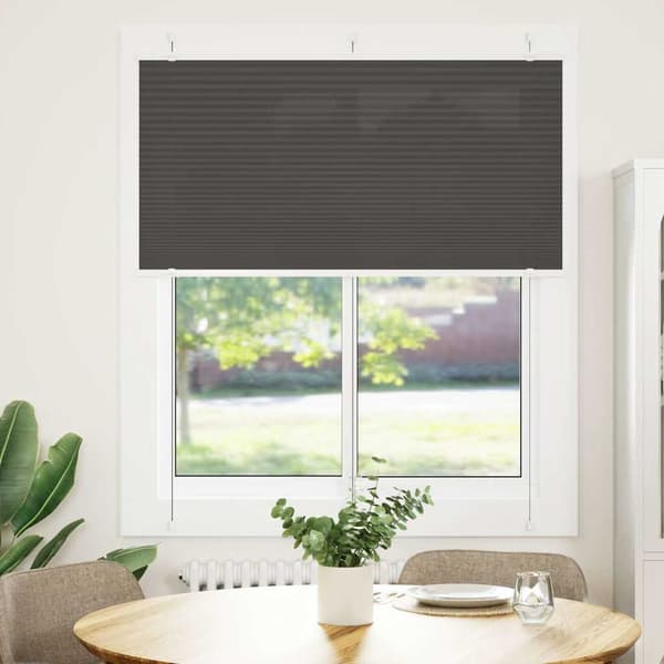 vidaXL plisségardin sort 120x100 cm Stoff Bredde 119,4 cm Polyester