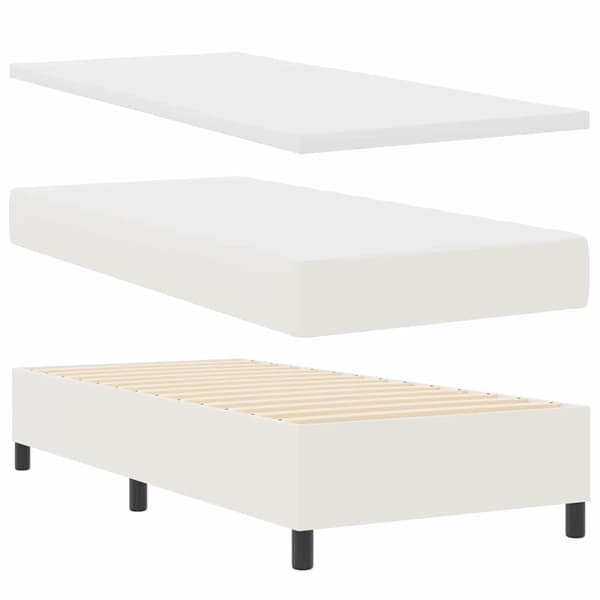 vidaXL Bäddfjäder Grädde och vit 100 x 200 cm Kordread tyg