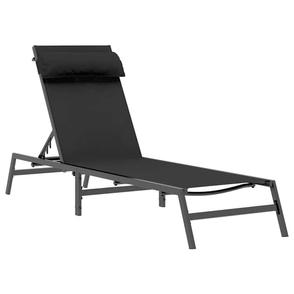 vidaXL Solstoler 2-person 3 pcs Svart og Anthracite Stål