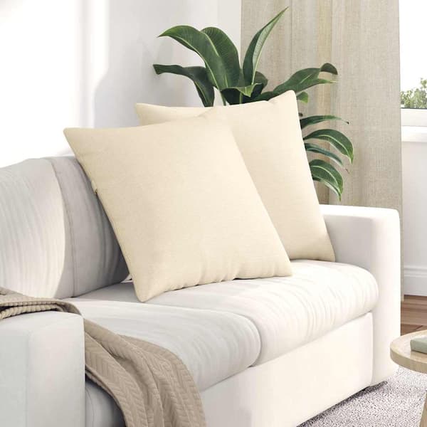 vidaXL Soffkuddar 2 st Kräm 60 x 60 cm Manchester tyg