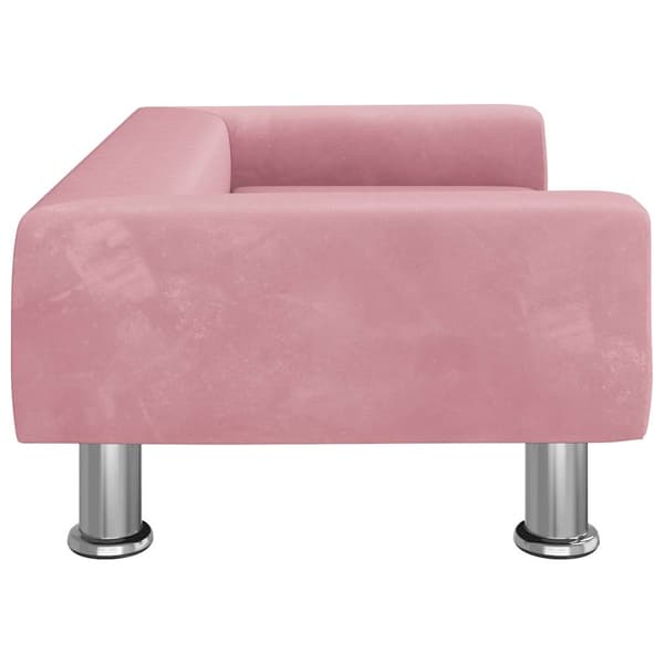 vidaXL Hundbädd rosa 70x45x26,5 cm sammet