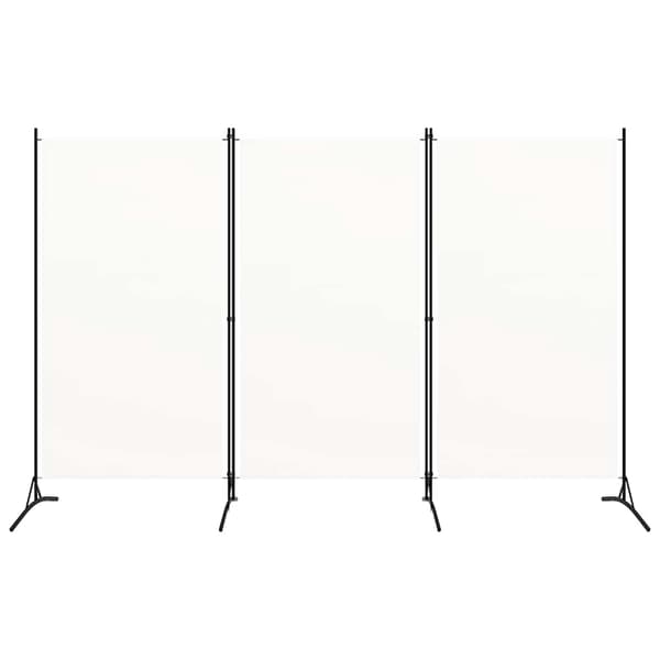 vidaXL Romdeler 3 paneler hvit 260x180 cm stoff