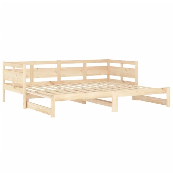 vidaXL Bäddsoffa massiv furu 2x(90x190) cm