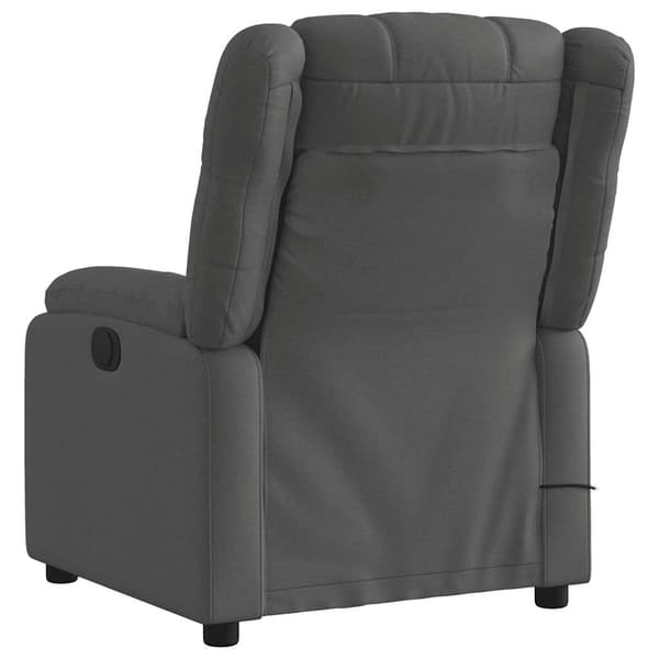 vidaXL Massagefåtölj mörkgrå tyg
