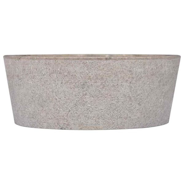 vidaXL Handfat grå Ø40x15 cm marmor