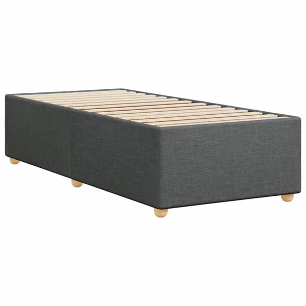 vidaXL Sängram mörkgrå tyg 100x200 cm